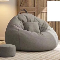 Offre Spéciale grand petit canapé confortable chaise lin inclinable siège pouf bulle pouf salon paresseux housse de canapé
