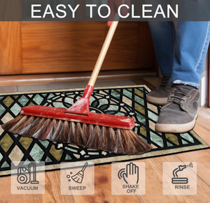 Bienvenue Tapis de porte extérieur lavable pour hôtel pour entrée de maison antidérapant et résistant aux taches - Product Image 3