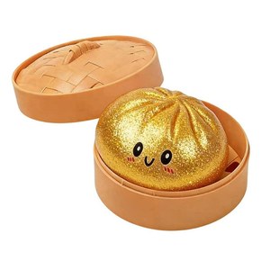 Jouets à presser 2026 : Jouets Jiaozi souples à pincer, Jouets en forme de boulettes vapeur souriantes, Jouets alimentaires décompressants avec kit de cuisson vapeur - Product Image 6
