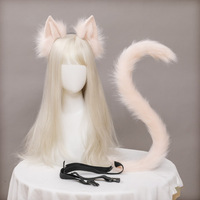 Serre-tête Oreilles de Renard Simulées, Accessoire Cheveux Oreilles d'Animaux, Costume Cosplay Mignon, Coiffe Faite Main, Oreilles de Chat en Peluche, Unisexe, Polyester, Bête