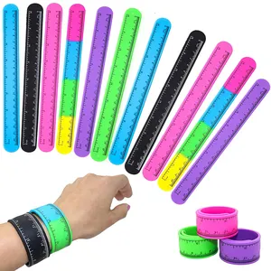 Silicone Tát Vòng đeo tay/Slap dây đeo cổ tay nhà cung cấp với in ấn logo đính cườm Vòng đeo tay tùy chỉnh thời trang Trung Quốc Yibao màu xanh kẽm mạ