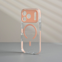 Coque de téléphone magnétique transparente JOYPORODO V-P06 tendance effet peau pour iPhone 13 14 15 16 17 Pro Max antichoc