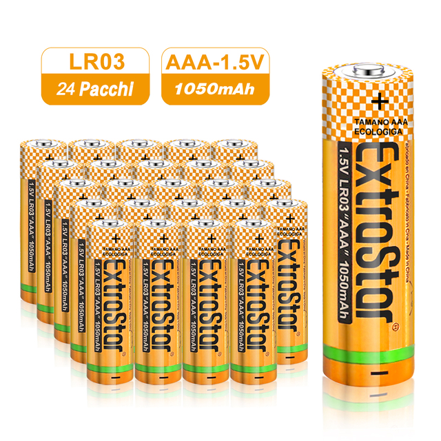 24PCS AAA Alkaline Batteries, 1.5V 1300mAh Long-Lasting Power, Eco-Safe for Household, Office, and Electronic Devices