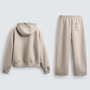 Ensemble sweat-shirt à capuche zippé et pantalon de survêtement ample pour homme KIingSen, de haute qualité, OEM, en tissu éponge, pour l'hiver, streetwear épais - Product Image 5