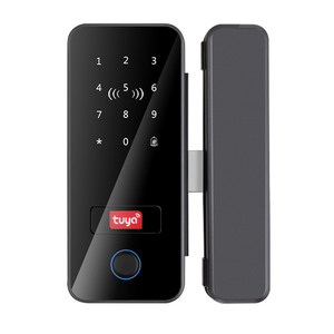 Contrôle d'accès électronique numérique Tuya Serrure de porte coulissante en verre Carte d'application Clé de sécurité numérique Empreinte digitale Serrure intelligente de porte en verre - Product Image 1