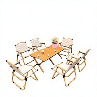 Chaise pliante portable en alliage d'aluminium et bois de hêtre massif pour pique-nique, camping et pêche – Idéale pour les sorties printanières en extérieur