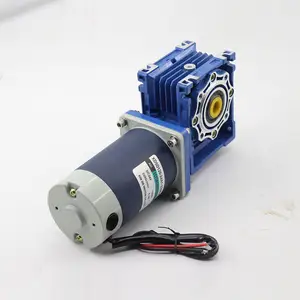 12V/24V 200W DC Worm Gear Motor With RV30 Speed Control High Torque And Reversible Rotation.