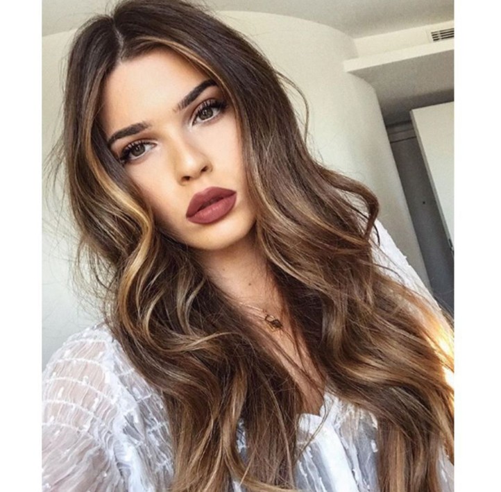 He20201c длинные вьющиеся волосы с большим темно-коричневым волнистым париком, европейский и американский парик, оптовая продажа