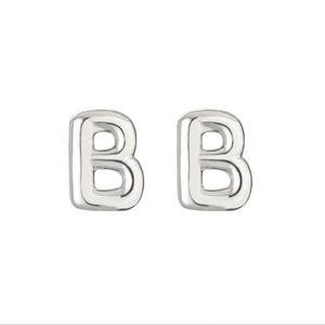 EM1473 Mini Orecchini a Perno Minimalisti Piccoli <span class=keywords><strong>e</strong></span> Delicati Placcati in Oro 18K con Lettera Iniziale a Forma di Bolla per Donne <span class=keywords><strong>e</strong></span> Ragazze - Product Image 6