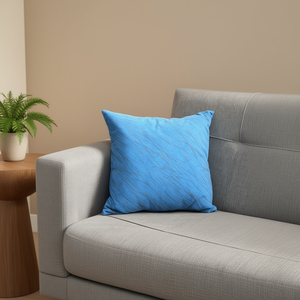 Cuscino in Antelina Blu Mare a Righe 45*45 Cojin con Design Stampato - Product Image 2