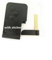 Avec logo Clé de voiture à 3 boutons pour Renault Megane 2 3 Scenic Clio Logan Card Remote Key