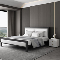 Lit double pliable au design contemporain, cadre en métal renforcé et épaissi, respectueux de l'environnement, pour chambre à coucher