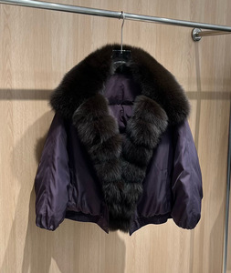 Nuovo Piumino Invernale Spesso e Caldo per Donne, Lunghezza Media, Collo in Pelliccia di Volpe, Cappotto di Pelliccia alla Moda - Product Image 3