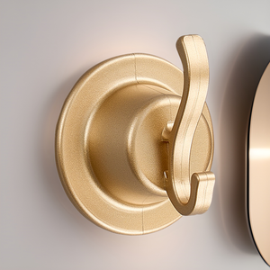 Leves Wall Hook Gold Finish For <b>Bathroom</b> Shower Room Accessories With ABS Material And <b>Plug</b> Design - Product Image 1