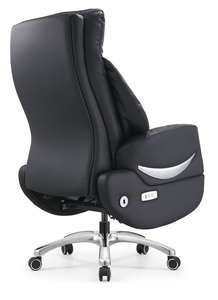 高級本革エルゴノミクスエグゼクティブオフィスチェア、電動リクライニング、高さ調節可能、回転式、ハイバック、牛革製 - Product Image 4