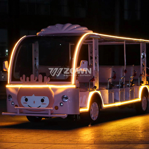 Autobús Turístico Eléctrico de Dibujos Animados Princesa Rosa, Autobús Turístico Descapotable para Parques Temáticos - Product Image 6
