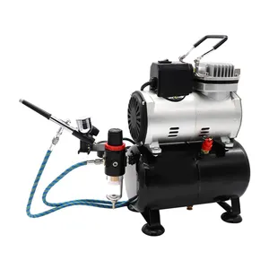 TC-18FTK Piston Oil-free Airbrush Compressor K it with tank with Colling Fan