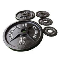 Ensemble de plaques de poids LBS en fonte standard pour haltères et disques de musculation