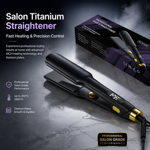 Lisseur Électrique Professionnel MCH Titane de Haute Qualité à Chauffage Rapide pour Salon, Utilisable avec Kératine, Température 480F, Fabriqué sur Mesure - Product Image 1