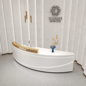 <span class=keywords><strong>Recepción</strong></span> de spa moderna personalizada, salón de belleza, muebles de <span class=keywords><strong>peluquería</strong></span>, <span class=keywords><strong>recepción</strong></span> blanca curvada - Product Image 2