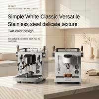 Machine à expresso électrique semi-automatique programmable en acier inoxydable 15 bars, chauffage PTC, écran LED, pour hôtel/usage domestique