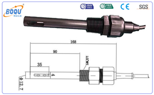 Capteur de conductivité polaire tétrapolaire BOQU 20000μS/cm 200ms à noyau en graphite et noyau en platine pour le traitement des eaux usées - Product Image 5
