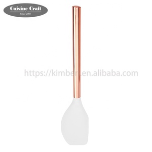 Hot Selling Silicone <strong>Kitchen</strong> <strong>Accessories</strong> 5pcs White Nylon <strong>Kitchen</strong> Cooking Utensils Set with Coating <strong>Copper</strong> Handle - Product Image 6