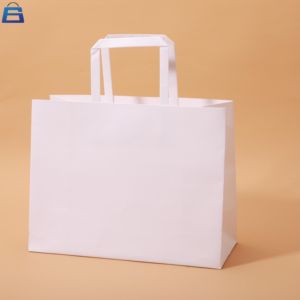 Túi Giấy Kraft Màu Nâu Có Tay Cầm Phẳng Túi Giấy Giá Rẻ Có Logo Của Riêng Bạn - Product Image 6