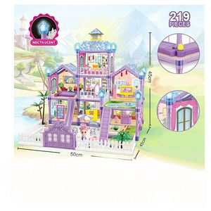 Juego de Casa de Muñecas con Muebles, Villa de Plástico de Gran Tamaño, Muebles de Juego de Imitación, Regalo para Niñas - Product Image 5