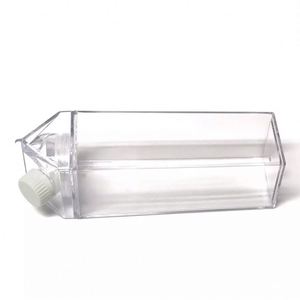 Eco Friendly Acrylic <b>Milk</b> Carton Design Leak-Proof Dishwasher Safe Unisex Party Use 500ml/1000ml Clear Plastic Water <b>Bottle</b> - Product Image 2