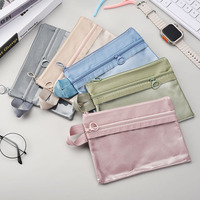 Sac de maquillage personnalisé en polyester recyclé durable avec logo PVC, sac cosmétique écologique, fournisseur d'usine pour commandes en gros