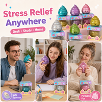 Produit phare : Jouet anti-stress souple et moelleux en forme de caca pailleté, grande taille, en maltose, à rebond lent, mignon, dessin animé, cadeau pour enfants