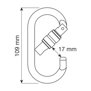 7 Mosquetones Grandes de Acero Ovalados Sin Bloqueo con Gancho de Seguridad de Resorte para Escalada, Hechos en China - Product Image 3