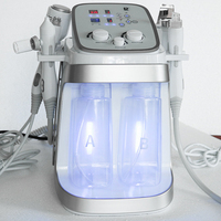 Nettoyage du visage à bulles fines haute fréquence, équipement 6 en 1 à jet d'eau oxygénée H2O2, microdermabrasion, resserrement de la peau