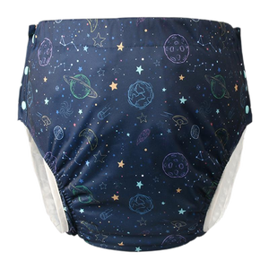 حفاضات قماشية للكبار بطباعة ملونة من البولي يوريثان الحراري مع حشوة ماصة وقابلة للتعديل بكباسين جانبية، قابلة للغسل وإعادة الاستخدام ومقاومة للتسرب عند الساقين - Product Image 5