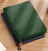 Carnet de notes A5 en cuir pour bureau, personnalisable, minimaliste, avec logo sur mesure, carnet de journal en cuir souple