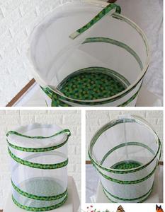 Farfalla bruco da riproduzione portatile in filo di acciaio struttura in solido modello animale chiusura a cerniera porta insetti gabbia pieghevole - Product Image 6