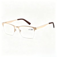 Lunettes de lecture YANA anti-rayures, demi-cerclées, en métal, style professionnel unisexe, avec étui à lunettes, logo personnalisé, OEM ODM, modèle A006