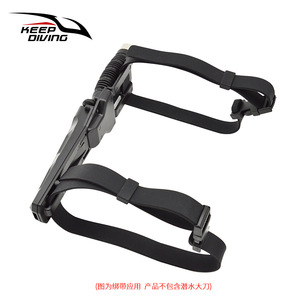 สายรัดมีดดำน้ำแบบยางปรับได้ อุปกรณ์เอาตัวรอดกลางแจ้ง - Product Image 5