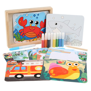 Educazione precoce colorato di sabbia Graffiti <span class=keywords><strong>pittura</strong></span> di sabbia gioco in legno giocattoli educativi per bambini - Product Image 6