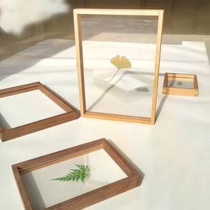 Khung ảnh bằng gỗ trong suốt khung ảnh bằng gỗ trang trí hai mặt kính herbarium khung gỗ - Product Image 1