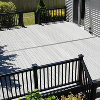 Planches de terrasse extérieures en WPC co-extrudé pour aménagement paysager
