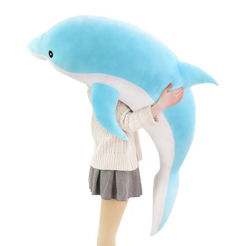 Meeres tier Delphin Plüsch Super weiche Delphin Plüsch tier Puppe Schlafen lange weiche Kissen Delphin bequem und Kawaii Ozean Tier