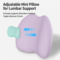 Coussin de soutien lombaire réglable en mousse à mémoire de forme, coussin de taille coulissant coloré pour le bureau et la voiture