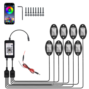 Lumières de châssis pour pick-up et SUV tout-terrain, RGB, contrôle par application, lumières décoratives ambiante avec commande vocale et rythme musical - Product Image 1