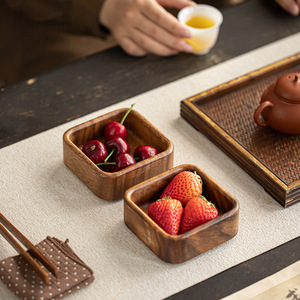 Plateau à fruits ovale en bois de noyer, plateau à collations en bois massif pour les fêtes, idéal pour les fruits secs et les desserts - Product Image 3