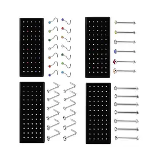 Surgical steel 60PC BOX Gem NOSE STUD Piercing Jewelry