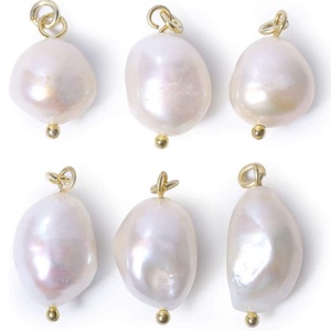 Colgante de Perla de Agua Dulce Barroca de 8mm, Natural e Irregular, de Acero Inoxidable, Accesorios DIY para Joyería Femenina - Product Image 1