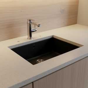 Lavello da cucina a incasso a vasca singola da 33 pollici in acciaio inossidabile nero, design contemporaneo rettangolare, facile da pulire - Product Image 2