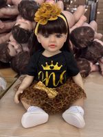 Nouvelle poupée reborn Dudu 2025, poupée réaliste en vinyle pour bébé avec costume tendance